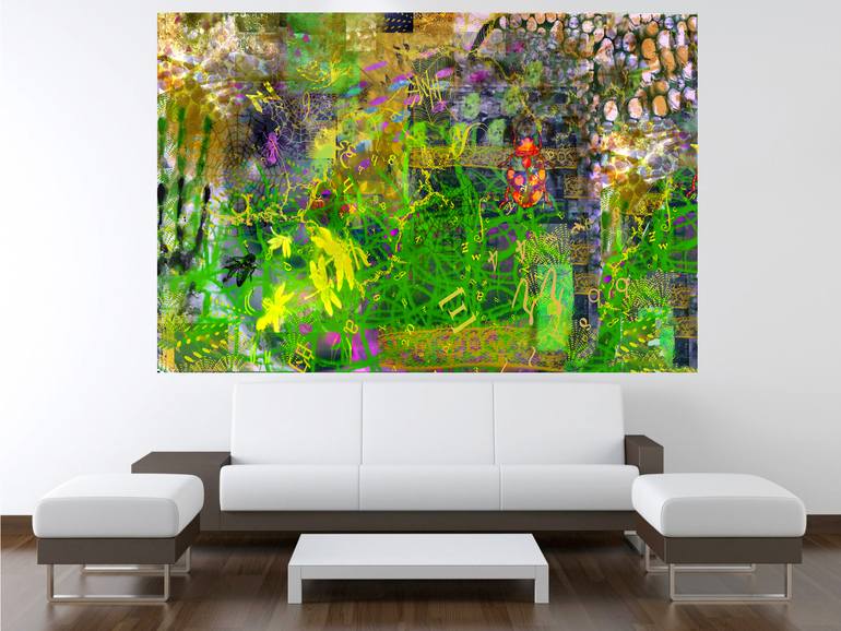 Original Modernism Abstract Mixed Media by Janet Strayer