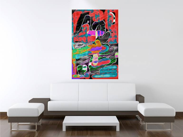 Original Abstract Graffiti Digital by Janet STRAYER