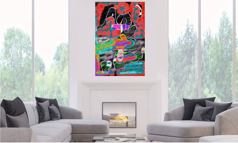 Original Abstract Graffiti Digital by Janet STRAYER