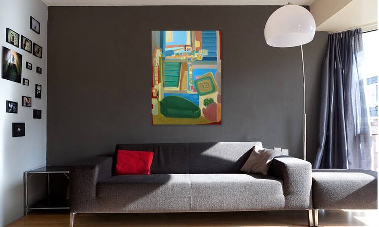 Original Abstract Interiors Painting by Janet STRAYER