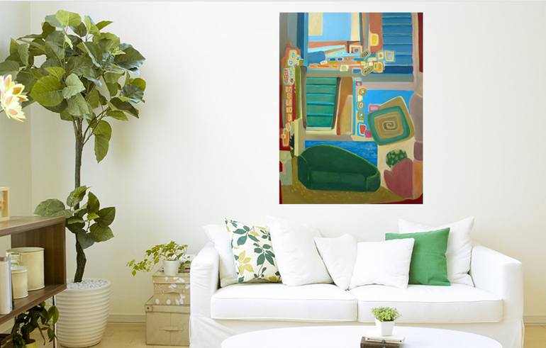 Original Abstract Interiors Painting by Janet STRAYER