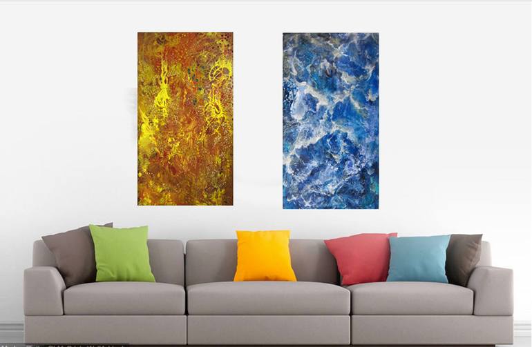 Original Abstract Expressionism Abstract Painting by Janet STRAYER