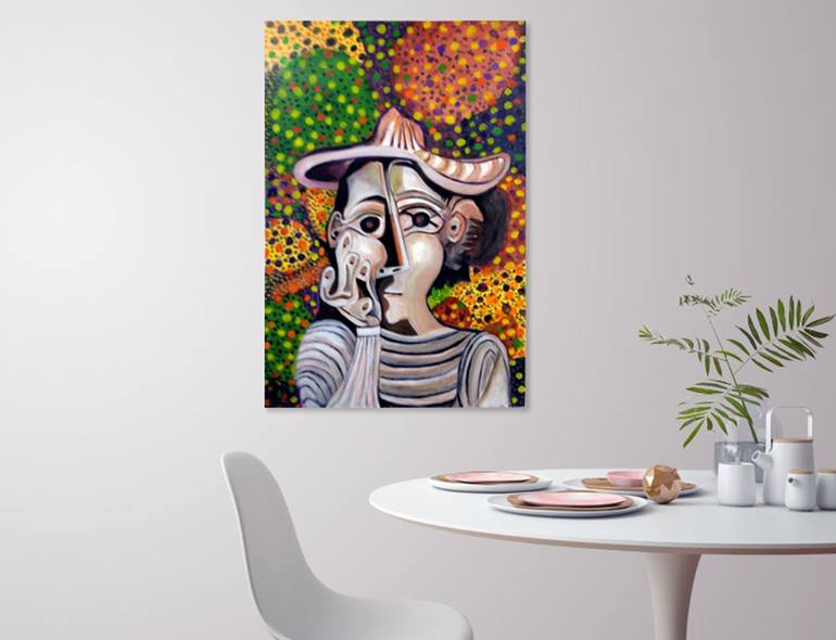 Original Abstract People Painting by Janet Strayer