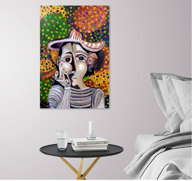 Original Abstract People Painting by Janet Strayer