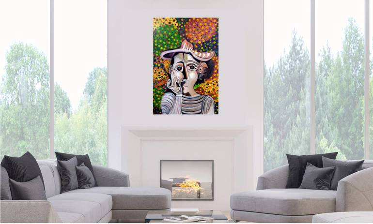 Original Abstract People Painting by Janet Strayer
