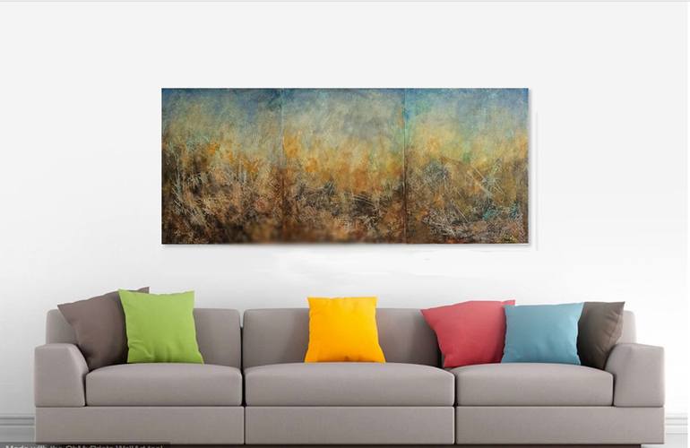 Original Abstract Expressionism Abstract Painting by Janet STRAYER