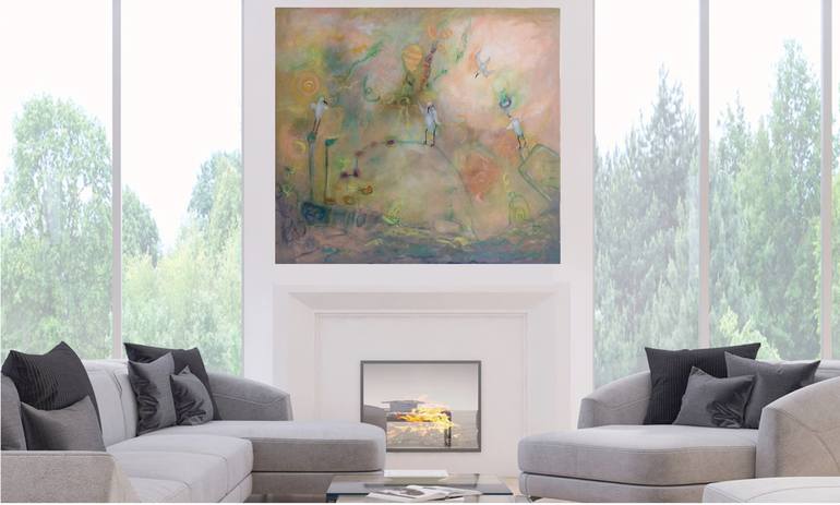 Original Expressionism Abstract Painting by Janet STRAYER