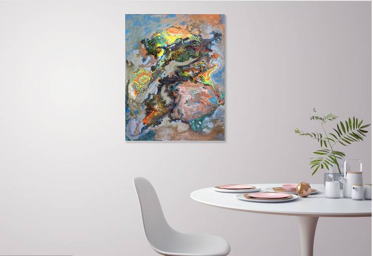 Original Abstract Expressionism Abstract Painting by Janet Strayer
