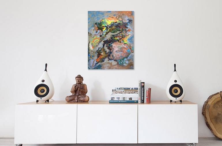 Original Abstract Expressionism Abstract Painting by Janet Strayer
