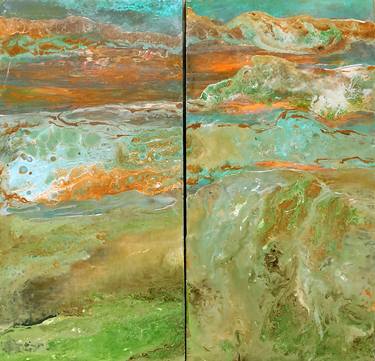 Original Abstract Landscape Paintings by Janet STRAYER