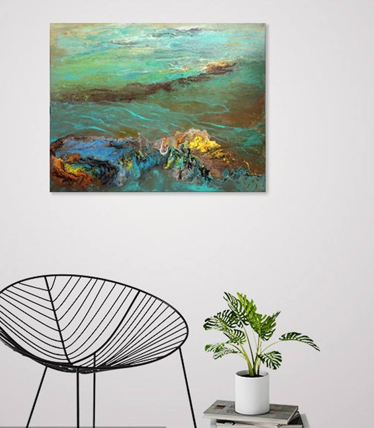 Original Abstract Landscape Painting by Janet STRAYER