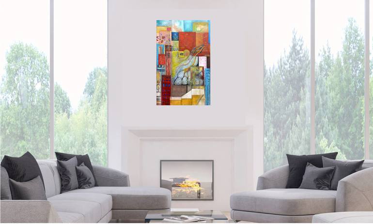 Original Fine Art Abstract Painting by Janet STRAYER