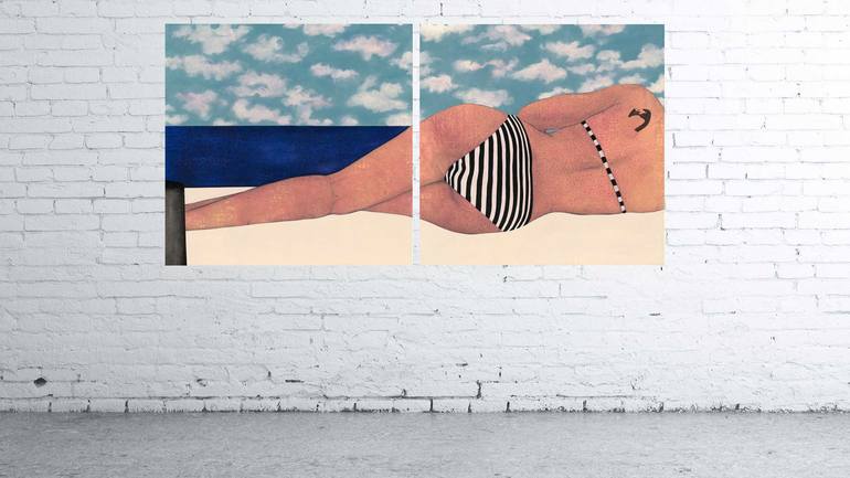 Original Figurative Body Painting by Judith Sturm