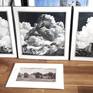 In this triptych the landscape flows from one work to another. I painted this work as a contrast in order to create tension and give the majesty of the landscape.