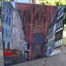 Oil on Canvas. Impressionism.
Strasbourg street written in oil in a traditional manner