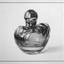 Pencil Still Life with Perfume.
Black & White pencil Drawing on Paper.