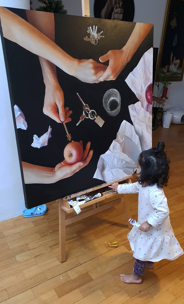 Original Conceptual People Painting by Anastasia Shimshilashvili