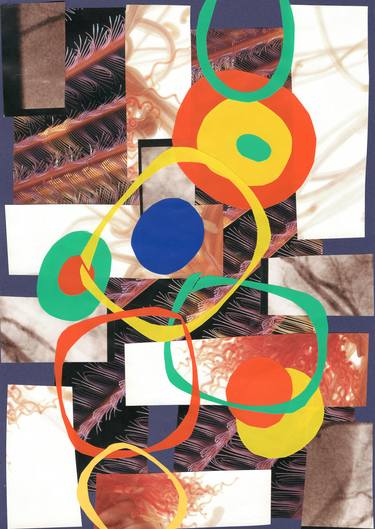 Original Cubism Abstract Collage by Marija Zunic