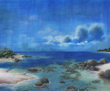 Original Impressionism Beach Painting by Michelle Everett