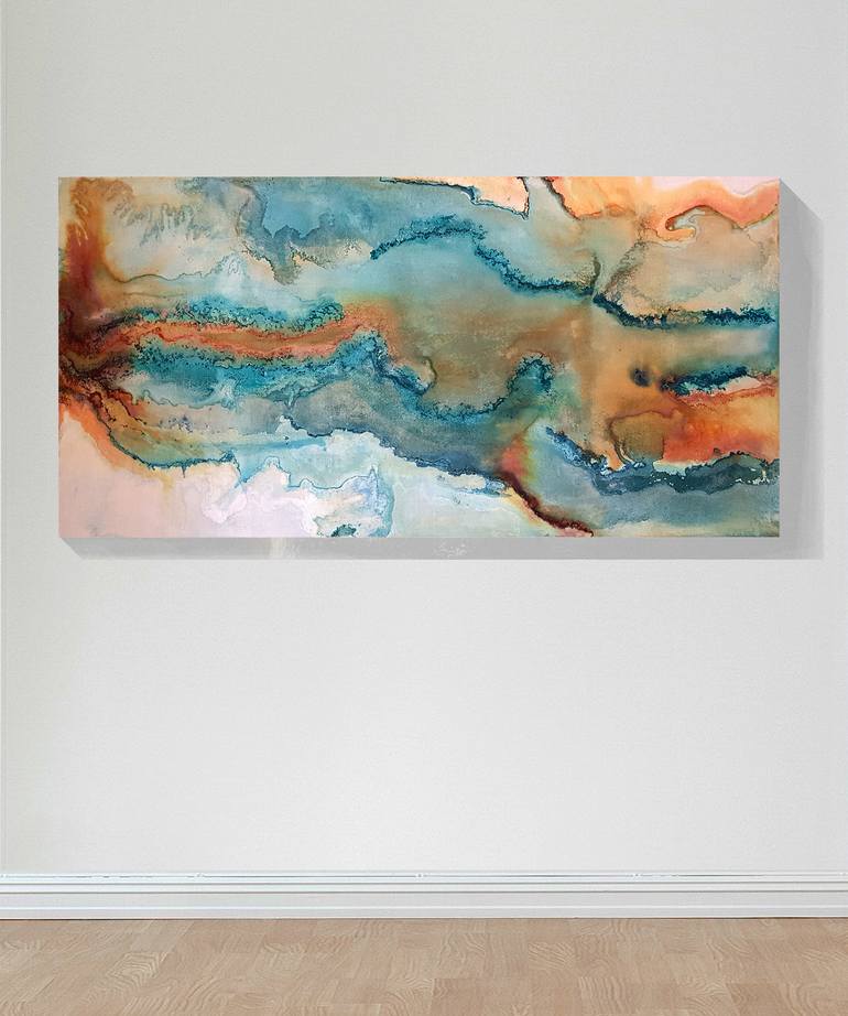 Original Abstract Landscape Painting by Pandora Angelique Rebecca Boee