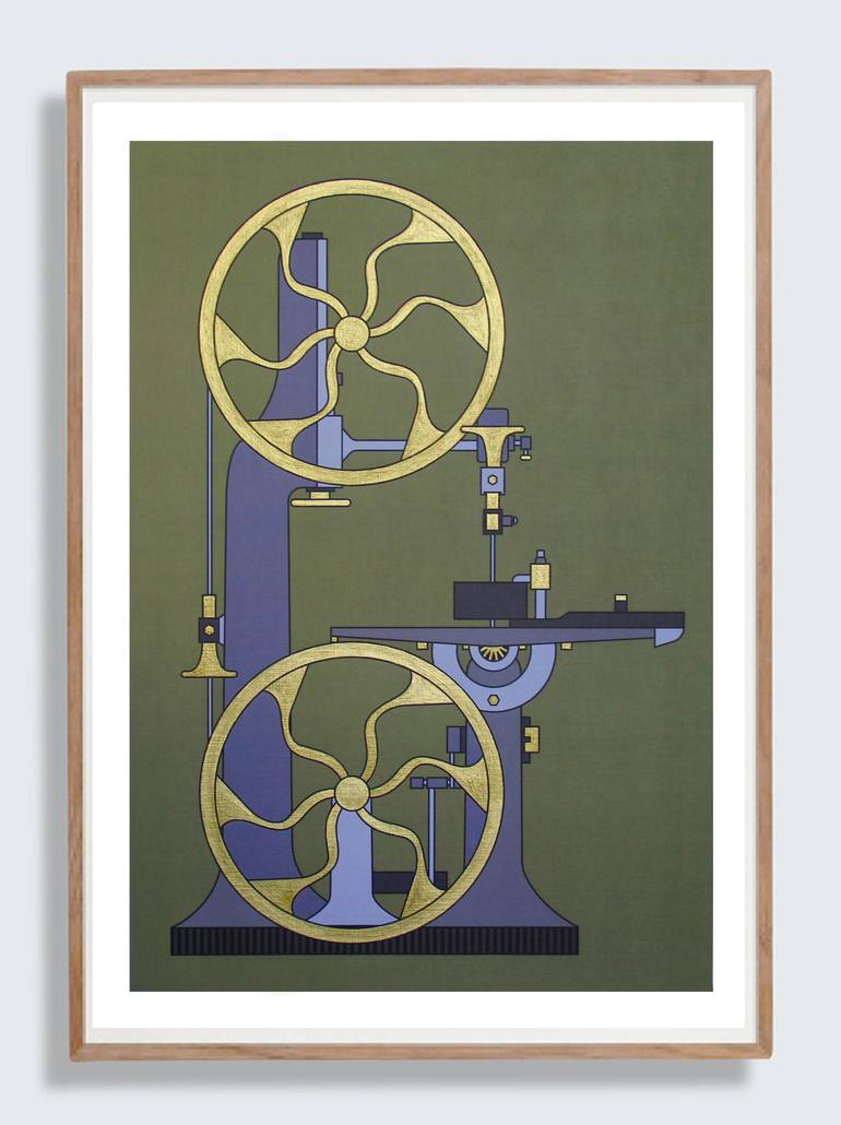 Original Abstract Science/Technology Printmaking by Ragnhild Jevne