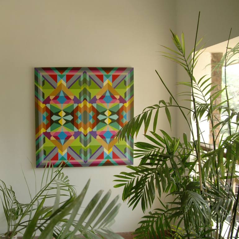 Original Abstract Geometric Painting by Farid Alam