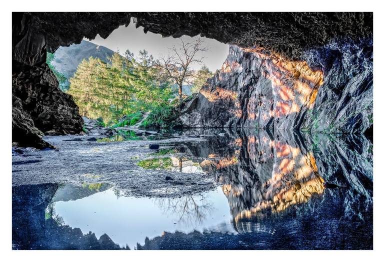 Original Landscape Photography by Mike Mchugh | Photorealism Art on Paper | 'The Rydal Cave' - English Lake District - PRINT ONLY
