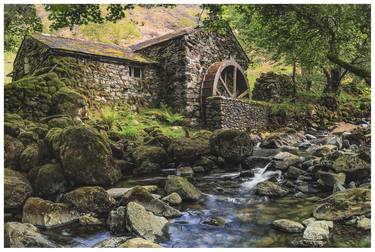 The Old Borrowdale Mill landscape Lake District PRINT ONLY thumb