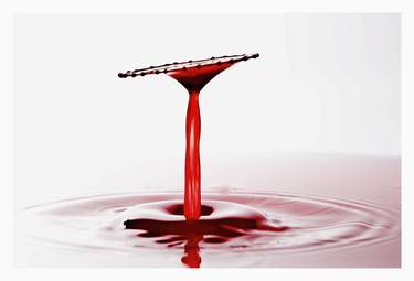 'Crimson Chalice' - Liquid Art - PRINT ONLY thumb