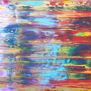 Collection colorful abstract paintings