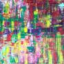 Collection colorful abstract paintings