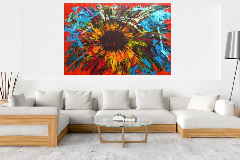 Original Abstract Floral Painting by Ivana Olbricht