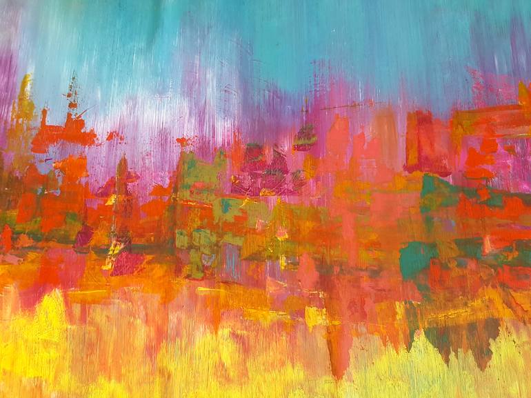 Original Abstract Landscape Painting by Ivana Olbricht