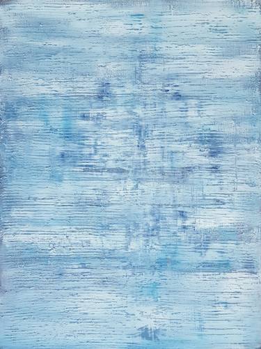 Frozen angel - blue, white, silver abstract thumb