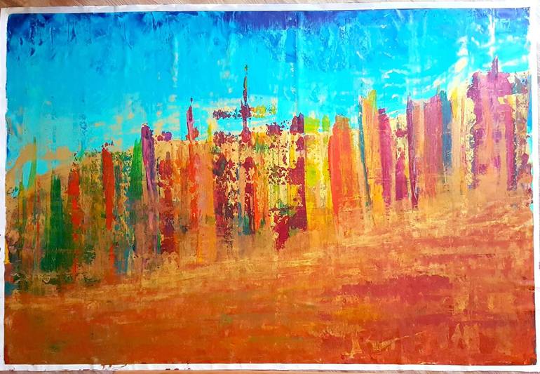 Original Abstract Landscape Painting by Ivana Olbricht