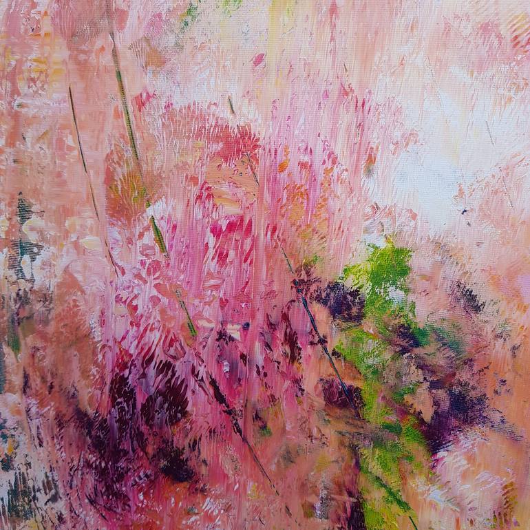 Original Abstract Floral Painting by Ivana Olbricht