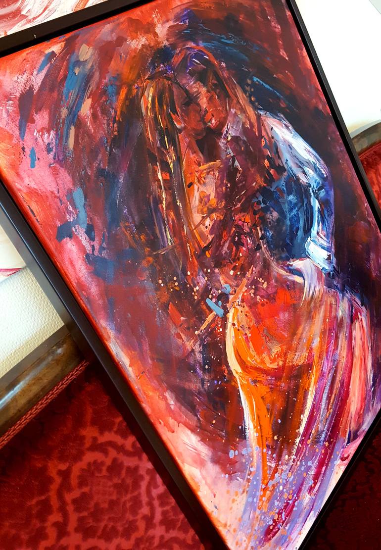 Original Abstract People Painting by Lana Leuchuk