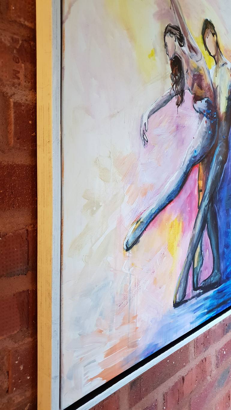 Original Abstract Expressionism People Painting by Lana Leuchuk