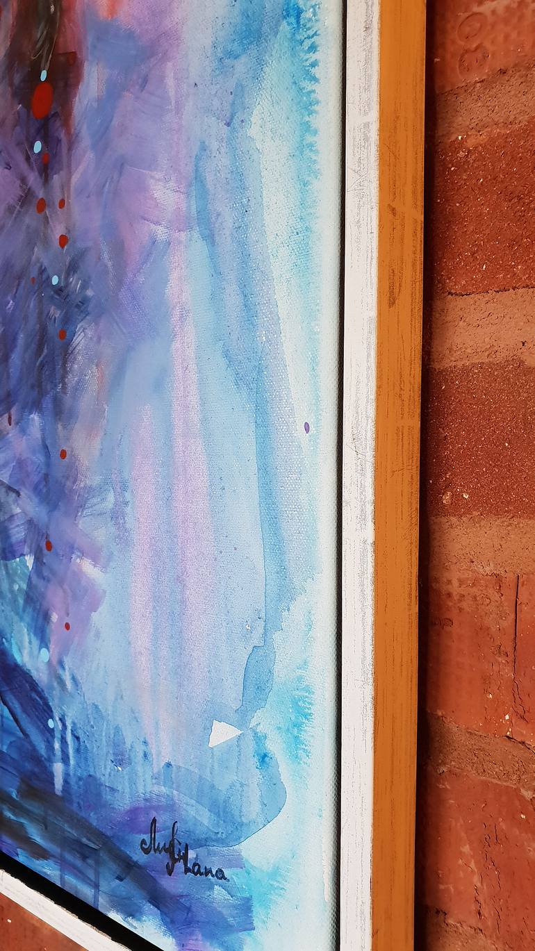 Original Abstract Expressionism People Painting by Lana Leuchuk