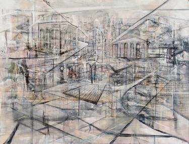 Original Abstract Architecture Collage by Maria O' Sullivan