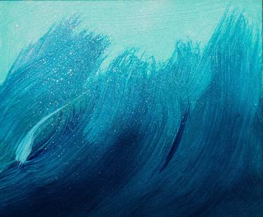 Original Abstract Beach Painting by Arja Välimäki