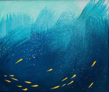 Original Abstract Beach Painting by Arja Välimäki