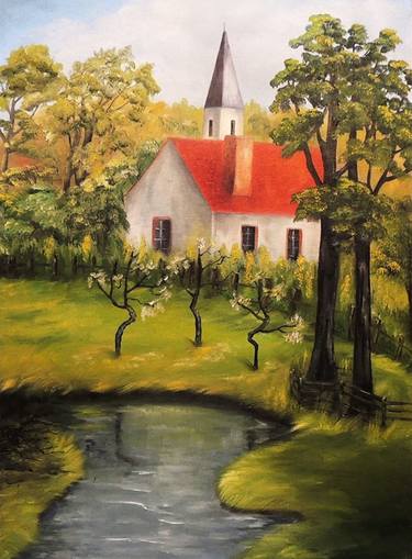 Original Landscape Painting by Maria Knjazheva-Balloge