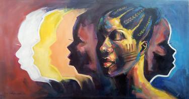 Original Abstract Portrait Paintings by Seyi Odukoya