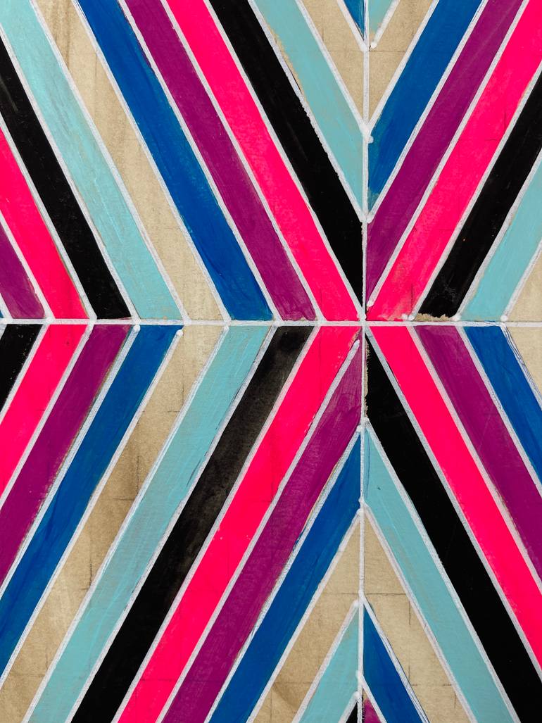 Original Abstract Expressionism Geometric Painting by Amy Illardo