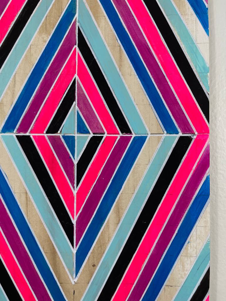 Original Abstract Expressionism Geometric Painting by Amy Illardo
