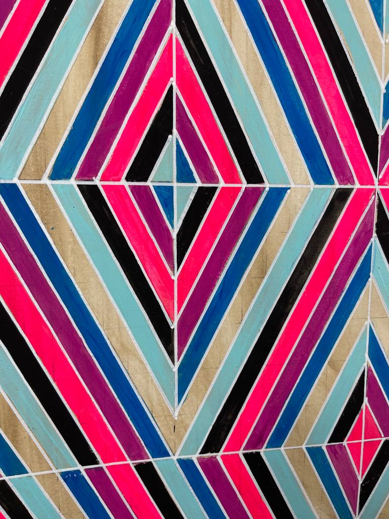 Original Abstract Expressionism Geometric Painting by Amy Illardo