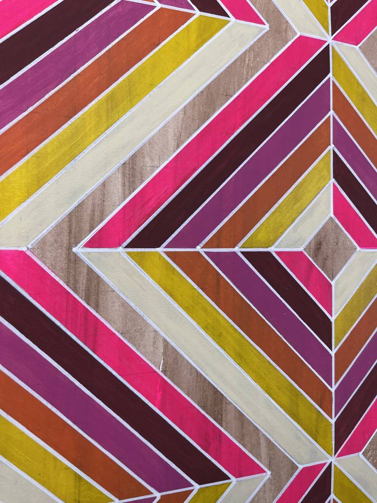 Original Abstract Geometric Painting by Amy Illardo