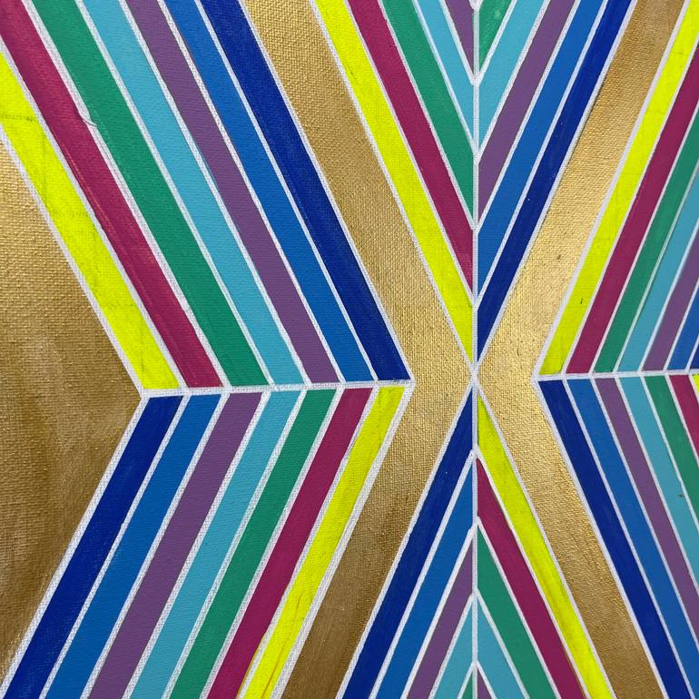 Original Abstract Geometric Painting by Amy Illardo