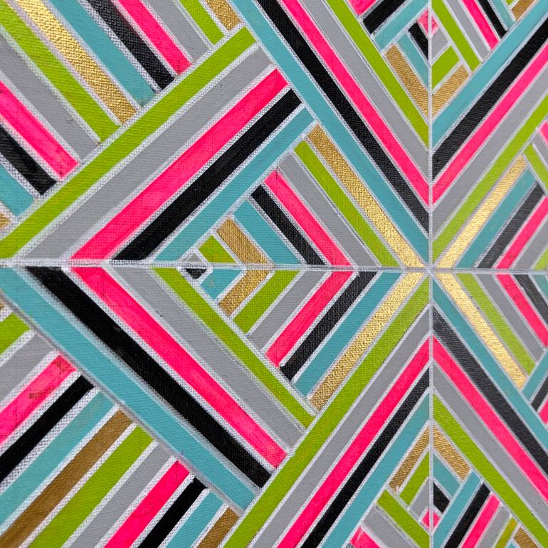Original Abstract Geometric Painting by Amy Illardo